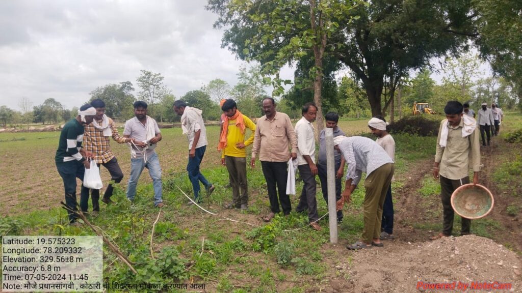 IMG 20240705 WA0040 प्रधान सांगवी ते कोठारी शेतकऱ्याच्या सामोपचाराने शिवहदीचा प्रश्न निकाली -NNL