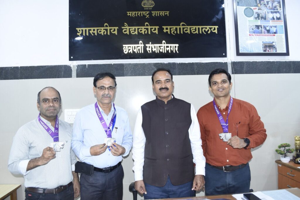 IMG 20240807 WA0026 राष्टीय पातळीवरील १०० डेज ऑफ रनींग छ. संभाजी नगर येथील 3 डॉक्टरानी केली पूर्ण - NNL