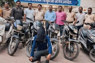 IMG 20240823 072518 पोस्टे शिवाजीनगर यांनी मोटार सायकल चोरीतील दोन आरोपी गजाआड 3 लक्ष 60 हजाराचा मुद्येमाल जप्त -NNL