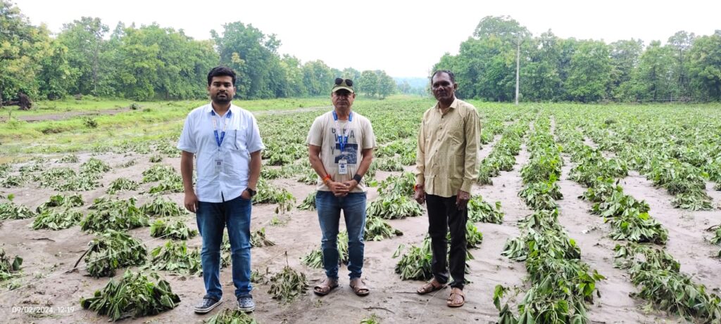 IMG 20240902 WA0102 Inspection of crop damage of 20 villages ; भर पावसात वीस गावाच्या पीक नुकसानीची पाहणी पूर्ण शेत नुकसानीचा प्राथमिक अहवाल शासनाकडे सादर -NNL