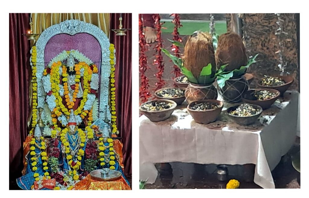 IMG 20241003 WA0077 Brahmotsava at Balaji Temple : सिडकोतील बालाजी मंदिरात ब्रम्होत्त्सव निमित्ताने विधीवत घटस्थपना - NNL