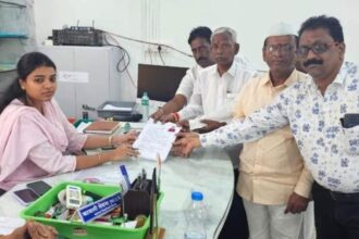 IMG 20241024 WA0035 Bhimrao Keram filed his candidature : गुरुपुष्यामृत योगाच्या मुहुर्तावर आ.भीमराव केराम यांनी दाखल केला उमेदवारी अर्ज -NNL
