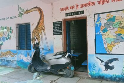 IMG 20241209 WA0057 Charging of teacher's scooter : शिराढोण येथील जिल्हा परिषद शाळेत शिक्षकांच्या स्कुटीला चार्जिंग -NNL