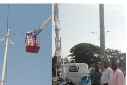 IMG 20241209 WA0070 street light repair : अखेर दुध डेअरी ते गोविंद गार्डन हडको व‌ डॉ.आबेडकर चौक‌ लातूर फाटा ते सिडको स्ट्रीट लाईट दुरूस्ती -NNL