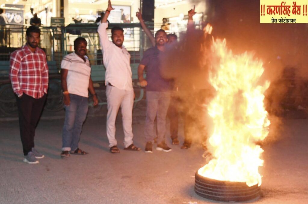 IMG 20250721 190218 Protest : छावा संघटनेचे विजय घाडगे यांच्यावर झालेल्या हल्ल्याच्या नांदेडमध्ये निषेध