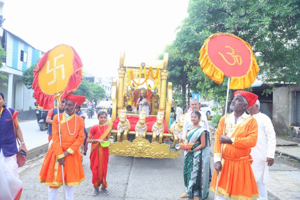 IMG 20250802 WA0066 Samarasata Sahitya : समरसता साहित्य संमेलनाला नांदेडमध्ये भव्य ग्रंथदिंडीने प्रारंभ
