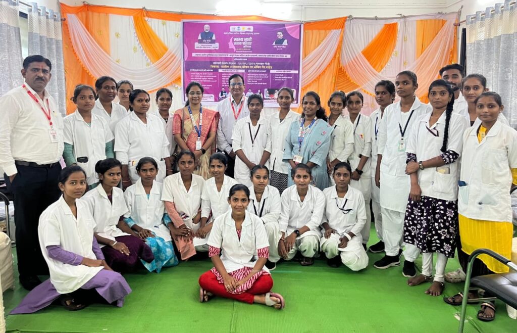 Health camp ; ” स्वस्थ नारी, सशक्त परिवार ” अभियान अंतर्गत ग्रामीण रुग्णालय भोकर येथे आरोग्य शिबिर संपन्न