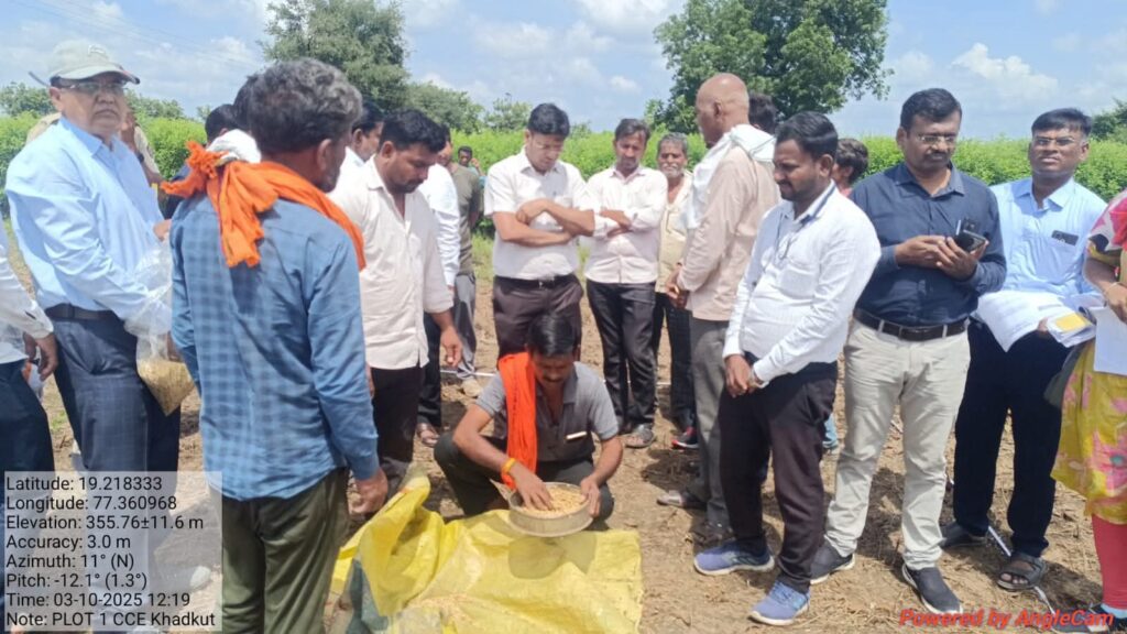 District Collector Rahul Kardile : जिल्हाधिकारी राहुल कर्डीले यांनी केली खडकूत येथे पीक कापणी प्रयोगाची पाहणी