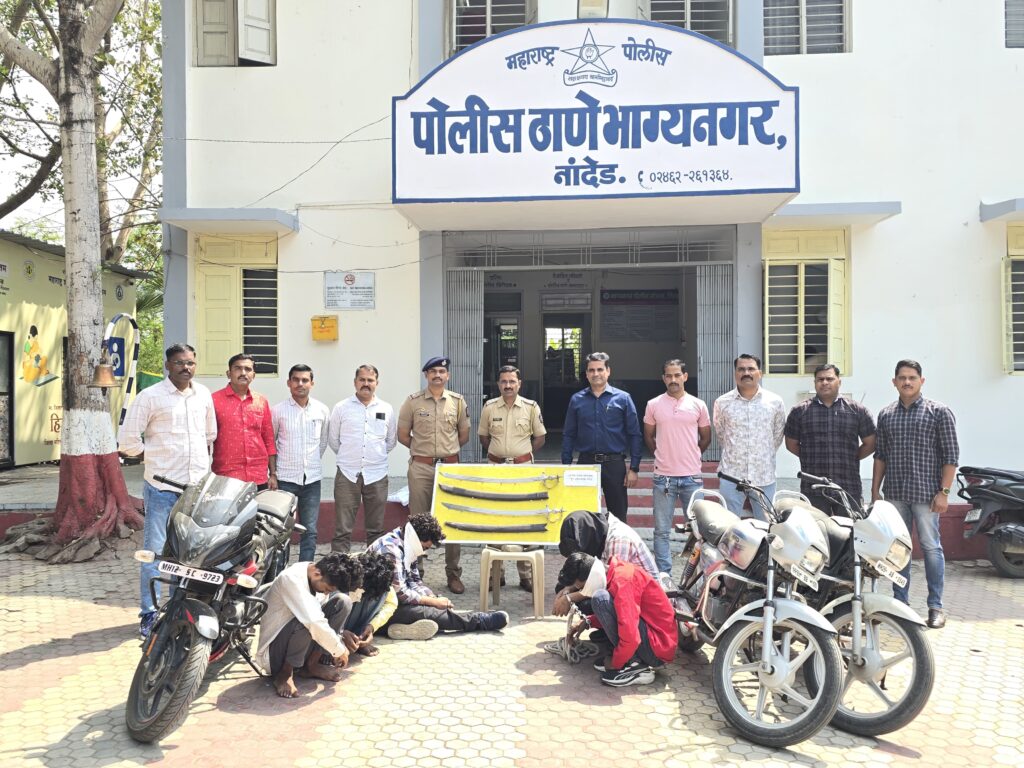 IMG 20260316 WA0036 Nanded Crime News तलवारीने जीवघेणा हल्ला; भाग्यनगर पोलिसांची झटपट कारवाई, पाच आरोपी अटकेत