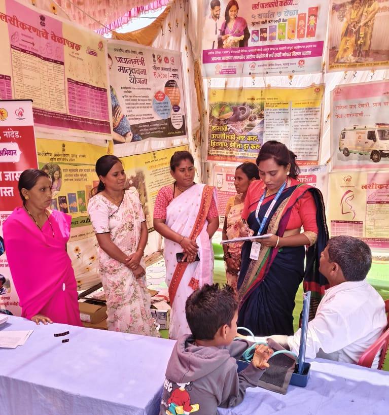 IMG 20260330 WA0010 Barul ; बारूळ येथील यात्रा मध्ये आरोग्य शिबीर