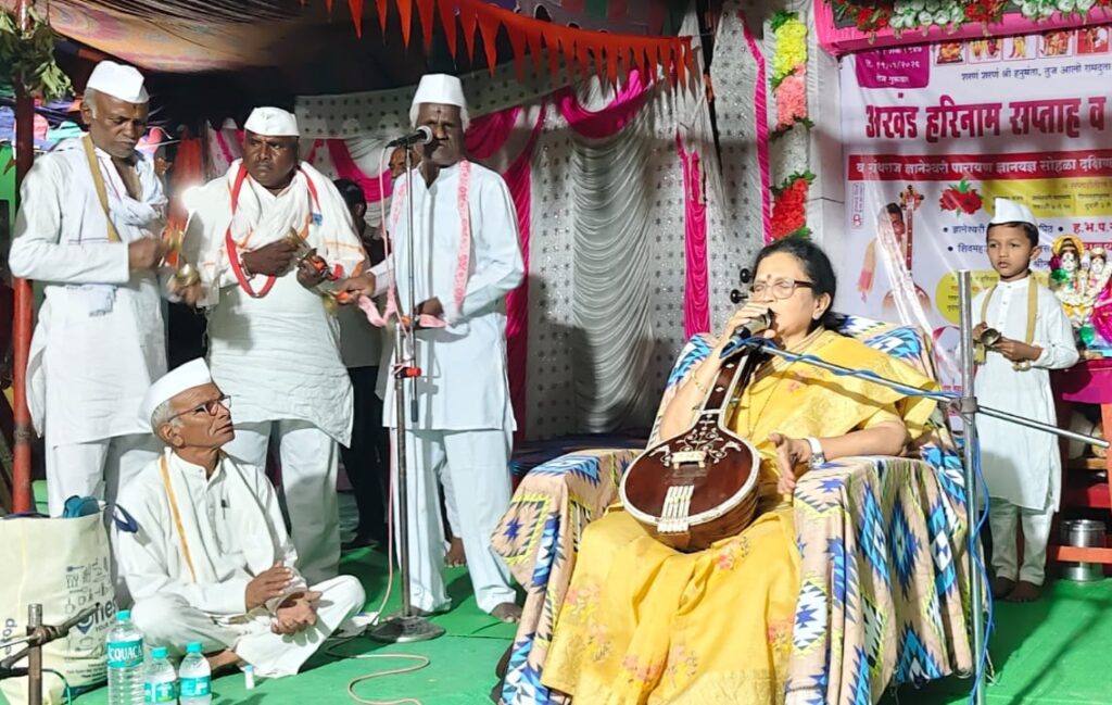 IMG 20260326 194401 Hbp. Bhagwatitai Satarkar : संतांच्या विचारांचे आचरण करा, मनातील अज्ञान दूर होते – ह.भ.प. भगवतीताई सातारकर