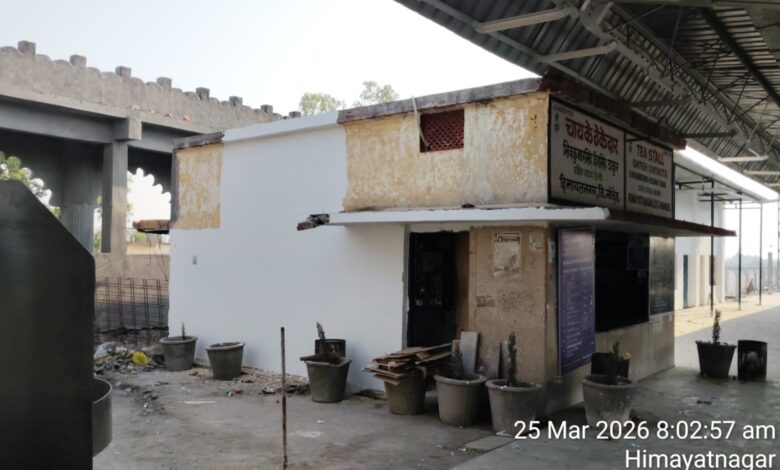 IMG 20260417 WA0016 Himayatnagar railway station : हिमायतनगर रेल्वे स्थानकावरील विकासकामांवर प्रश्नचिन्ह; प्रवाशांना मूलभूत सुविधांचा अभाव