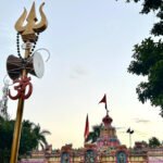 trishul श्रावणात मरळकच्या विमलेश्वर मंदिरात ३६ फुटी भव्य त्रिशूळाचे आकर्षण